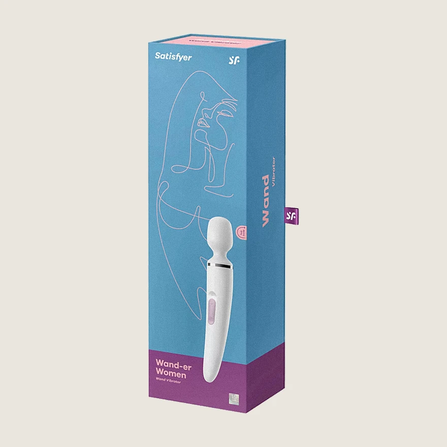 Satisfyer Wand-er Woman XXL size wand vibrator and full-body therapeutic massager.