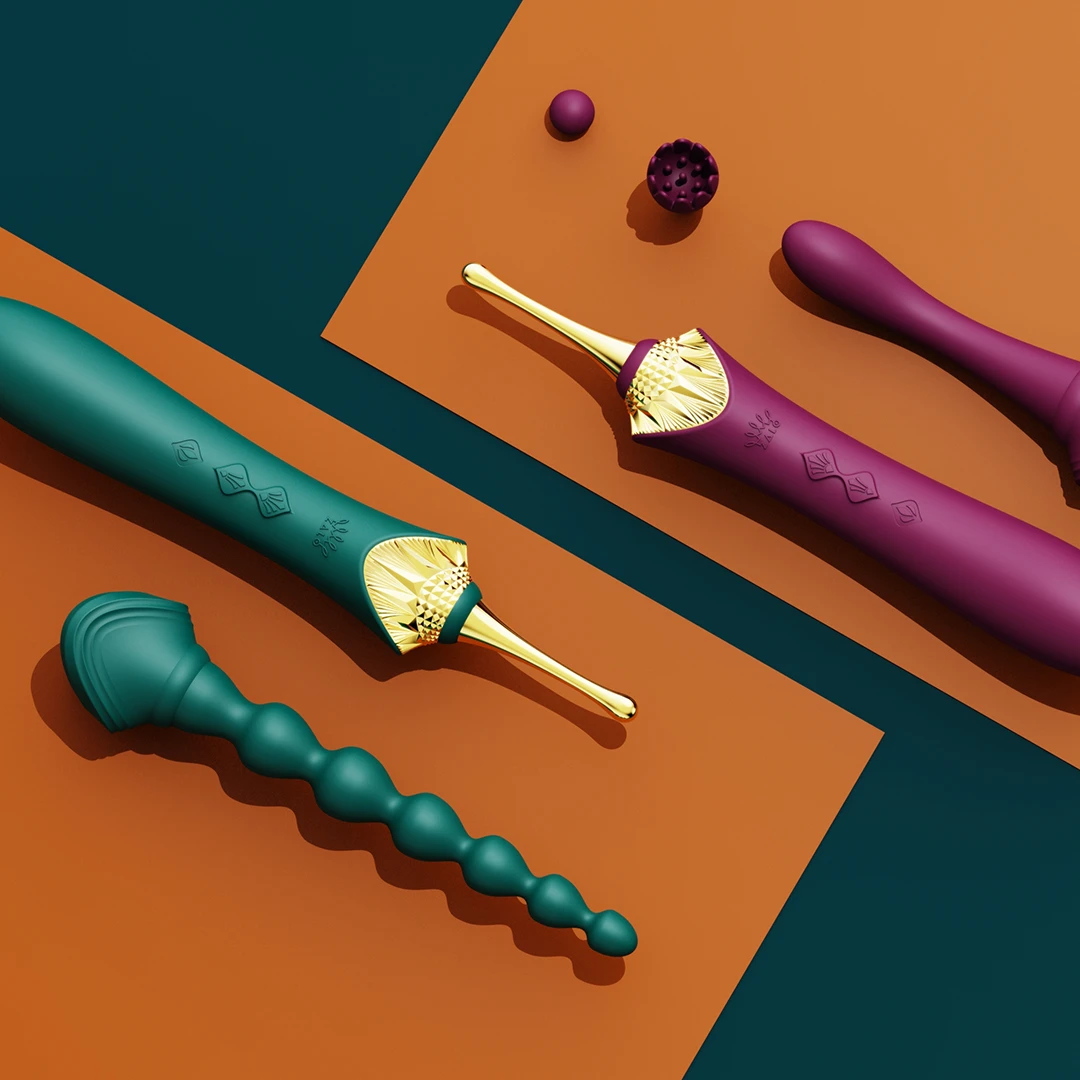 ZALO® Bess 2 Clitoral Massager for the most targeted stimulation in Turqoise green & Velvet Purple color.