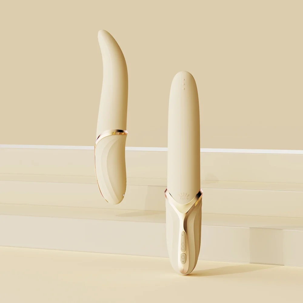 ZALO® Eve Oral Pleasure Vibrator with food-grade liquid silicone is as soft as the tongue in Ivory White color.